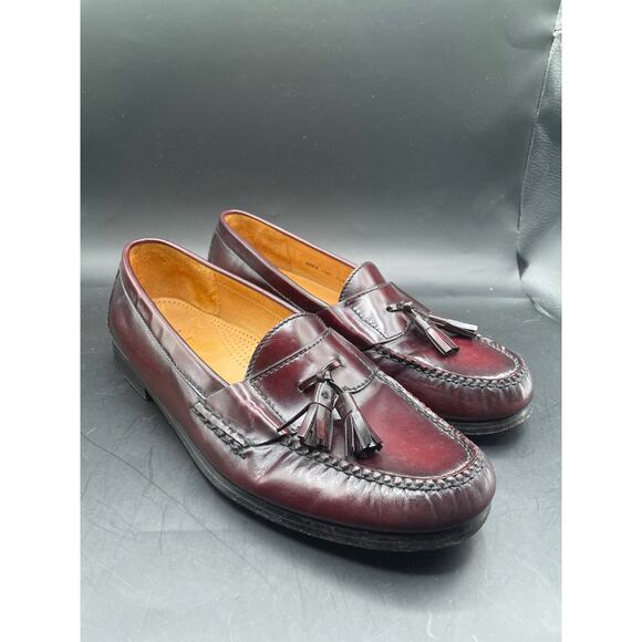 Cole Haan Mens Burgundy Tassel Loafers Size 10.5D - Picture 1 of 7
